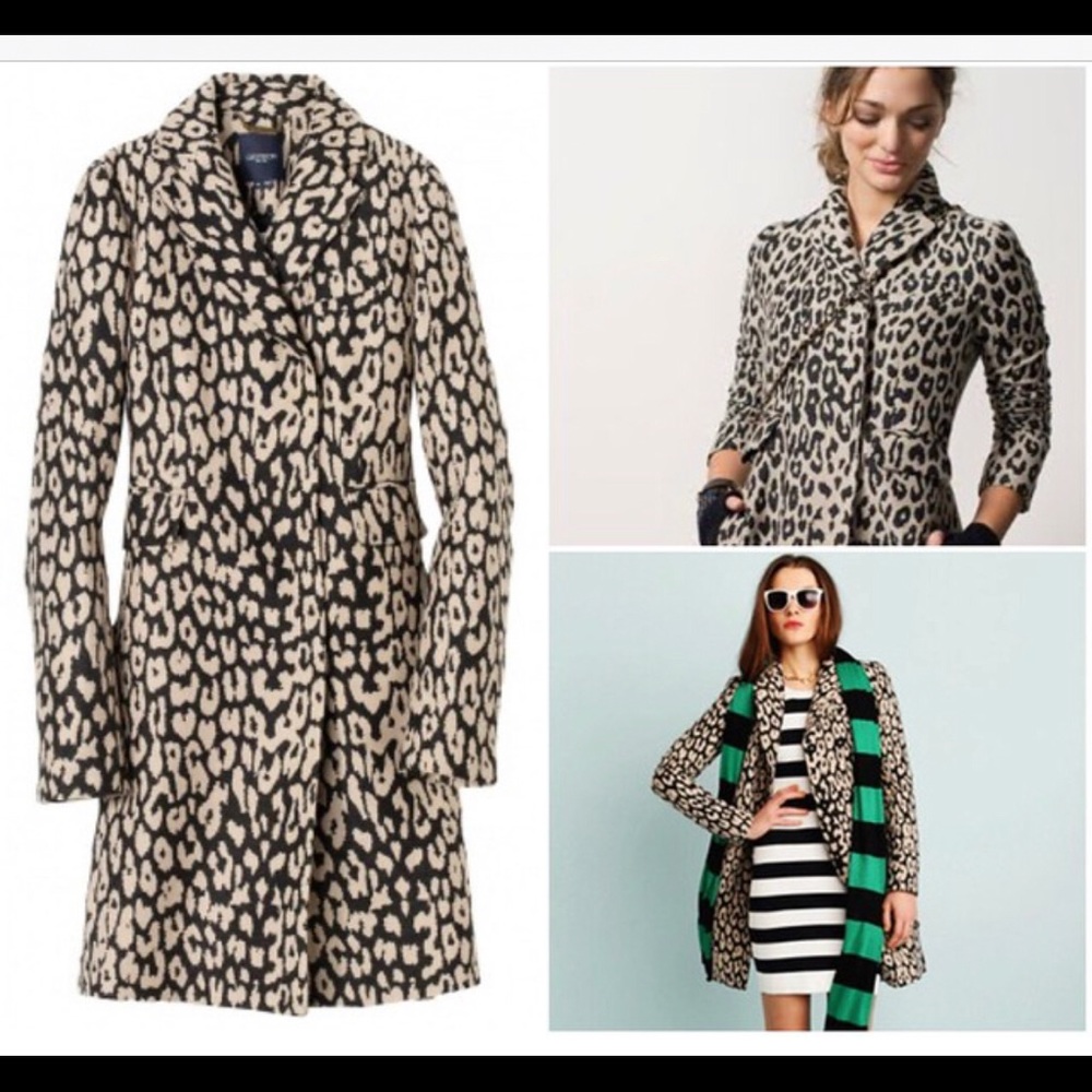 NWT Gryphon New York Leopard Print Coat SZ   Large
